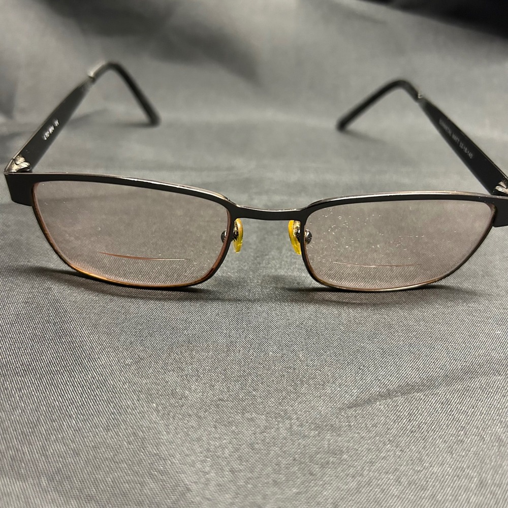 LTD 804 Eyeglass Frames Unisex 52-18-140 Gunmetal Matt Rectangular‎ Metal